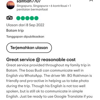 Batam van rental