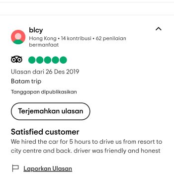Batam van rental